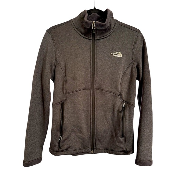 The North Face Agave Women’s Gray Fleece Full Zip Up Jacket Size Medium - Picture 6 of 7